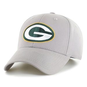 NWT Green Bay Packers Steel Gray Mass Basic Patch Logo 6-Panel Cap Hat